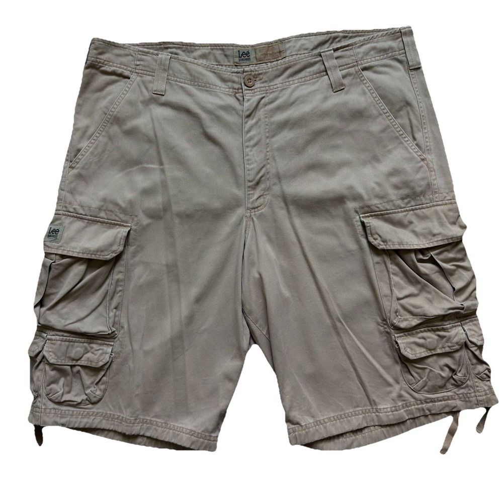 Lee Dungarees Cargo Shorts Mens Size 38 Multipocket Utility Gorpcore 12" Inseam